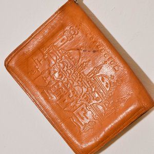 Vintage Brown Embossed Leather Wallet